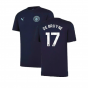 2024-2025 Man City Training Shirt (Inky Blue) - Kids (De Bruyne 17)