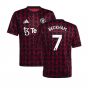 2024-2025 Man Utd Pre-Match Shirt (Black) - Kids (Beckham 7)