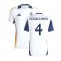 2024-2025 Real Madrid Training Tee (White) (Sergio Ramos 4)