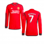 2023-2024 Man Utd Long Sleeve Home Shirt (Beckham 7)