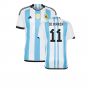 Argentina 2022 World Cup Winners Home Shirt (DI MARIA 11)