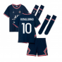 PSG 2021-2022 Little Boys Home Kit (RONALDINHO 10)