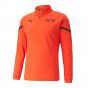 2021-2022 AC Milan Pre-Match Half Zip Top (Red)