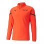 2021-2022 AC Milan Pre-Match Half Zip Top (Red)