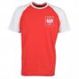 Poland Raglan Short Sleeve Tee (Red-White)