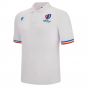 RWC 2023 Rugby World Cup Cotton Piquet Polo Shirt (White)