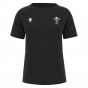 2023-2024 Wales Rugby WRU Cotton Tee (Black) - Ladies