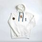 France Cockerel Retro Football Hoodie (White)