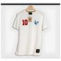 France Les Bleus 10 White Retro Football Tee
