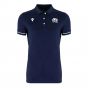 2024-2025 Scotland Rugby Travel Polo Shirt (Navy) - Womens