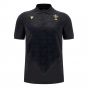 2024-2025 Wales Rugby WRU Travel Poly Polo Shirt (Black)