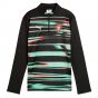 2025-2026 Portugal Prematch 1/4 Zip Top (Black) - Kids