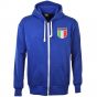 Italy 1975 Vintage Rugby Zipped Hoodie - Royal