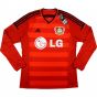 2014-15 Bayer Leverkusen Adidas Home Authentic Long Sleeve Football Shirt