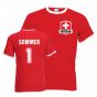 Yann Sommer Switzerland Ringer Tee (red)