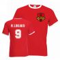 Romelu Lukaku Belgium Ringer Tee (red)