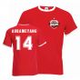 Pierre Emerick Aubameyang Arsenal Ringer Tee (red)