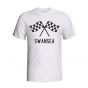 Swansea Waving Flags T-shirt (white) - Kids